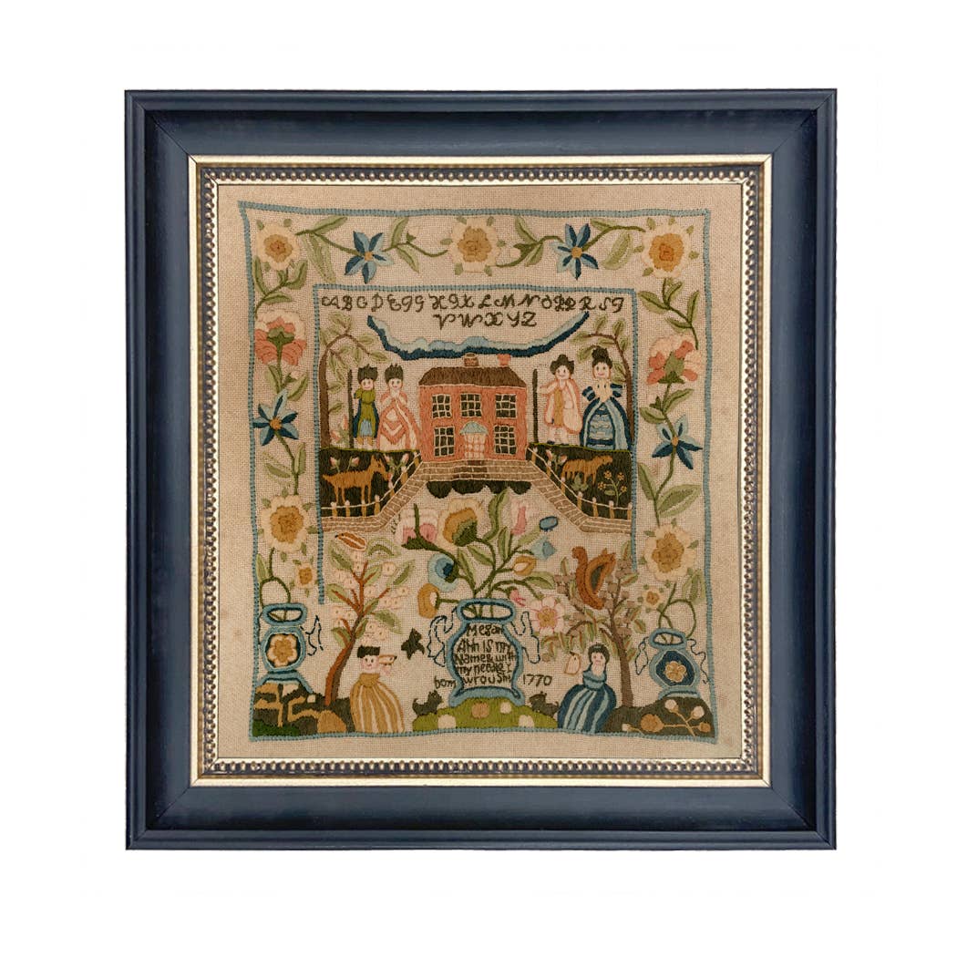 Megan Ann 1770 Embroidery Needlepoint Sampler Print Artwork