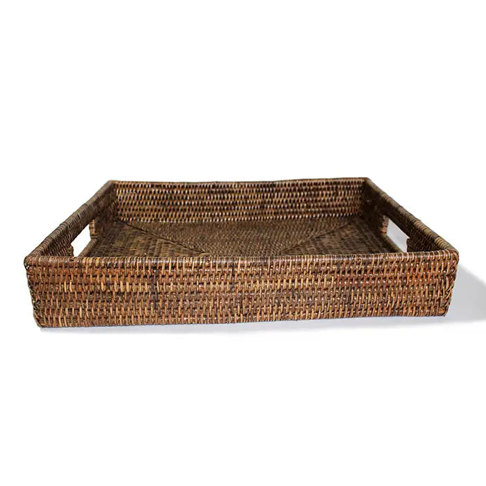 Antique Brown Deep Rectangular Tray