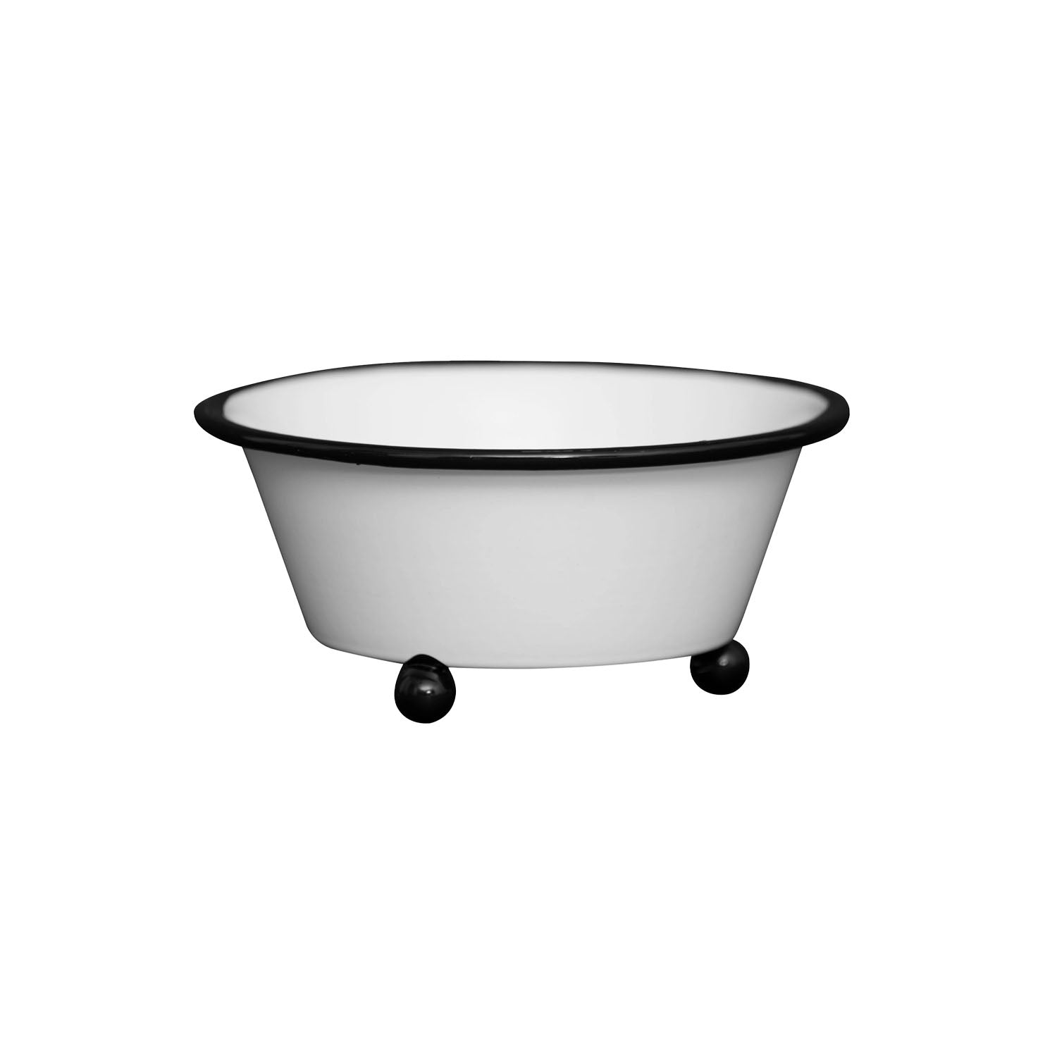 Black and White Enamel Dish
