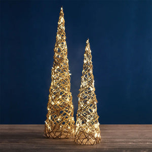 LED Lit Rattan Topiary