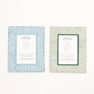 Indigo Dot and Grid Picture Frame