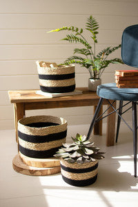 Black Stripe Basket