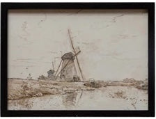 Windmills at Kinderdijk Artwork