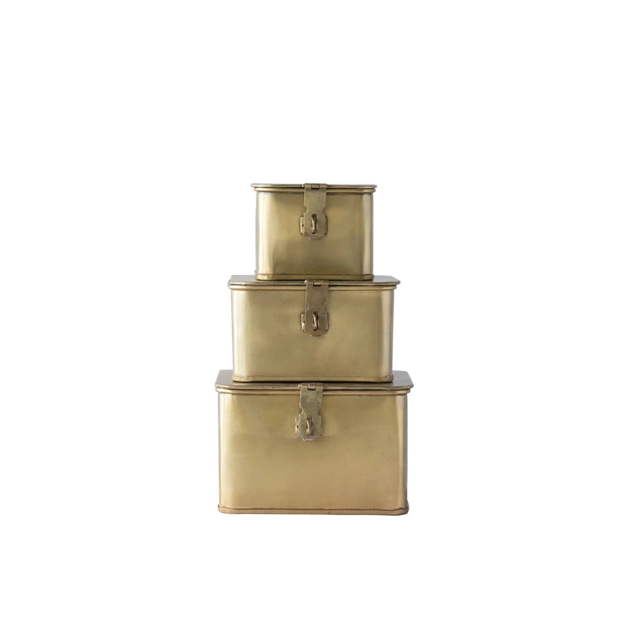 Brass Finish Box (Square)