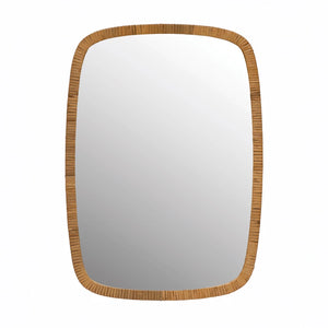 Rattan Wrapped Wall Mirror
